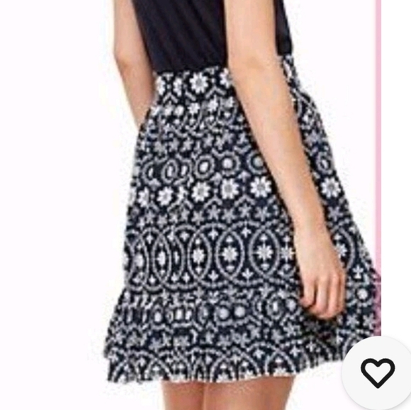 BNWT KATE SPADE ♠️ Floral Navy Skirt - Picture 2 of 4